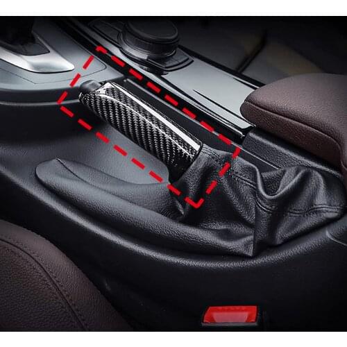 Carbon Fiber Color Handbrake Cover Grip For BMW F10 F11 F20 F30 F34 E12 E30 E34 E39 E60 E90 3 5 Series Car Interior Decoration