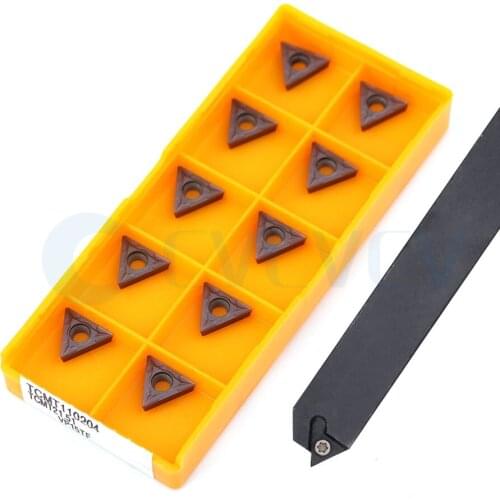 STECR1616H11 STECL Lathe External Turning Tools Holder + 10Pcs CNC Machine TCGT TCMT Carbide Insert High Quality Anti Vibration