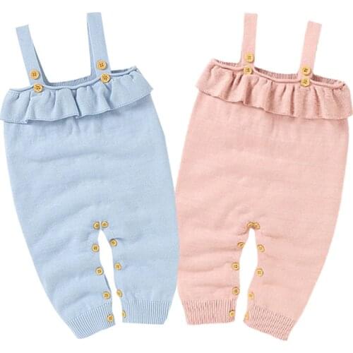 Baby Rompers Sleeveless Newborn Infant Boy Girl Overalls Jumpsuits Outfits Autumn Winter Knitted Baby Clothes