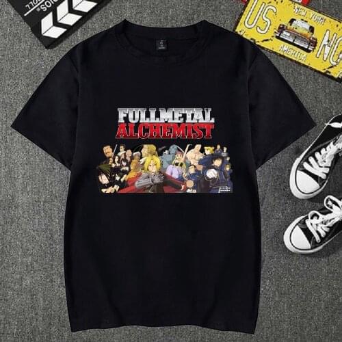 Anime Fullmetal Alchemist T Shirt New Streetwear Casual Nice Loose T-shirt Men Tee Shirt