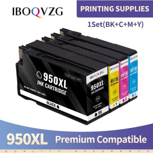 IBOQVZG 4 pcs For HP Officejet Pro 8100 8600 8610 8615 8620 8625 8630 251dw 276dw Ink Cartridge With Ink For HP 950XL 951XL 950