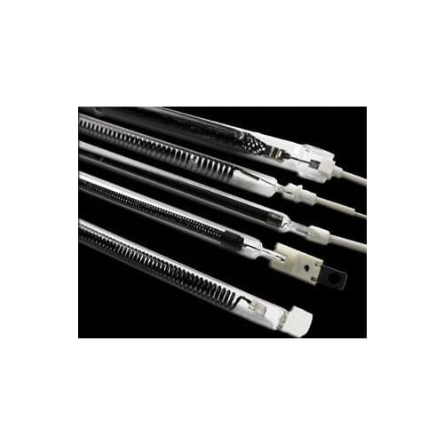 Shortwave infrared paint drying lamp for powder coating on components