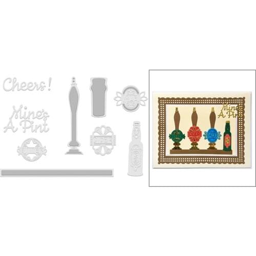 2021 New English Words and International Chess Metal Cutting Dies For Mould Cut Paper Making Beer Card Scrapbooking DIY NO Stamp