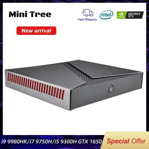 Mini Tree Gaming Micro PC Intel Core i9-8950HK 9880H i7 9750H GTX 1650 2*DDR4 Desktop Computer Win10 4K HD DP Type-C AC AX WiFi