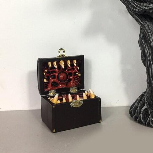 Multipurpose Horror Storage Box Hand Painted Resin Crafts Desktop Ornament for Home Living Room Bedroom xqmg Figurines Miniature