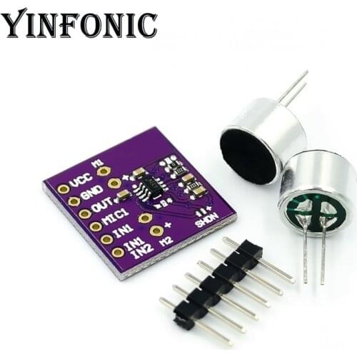 MAX9813H Microphone Amplifier Module Daul-Input Fixed Gain Integrated Bias