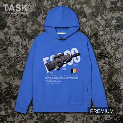 Rifle Series FNF2000 Belgium Army weapon Military fans fashion casual hooded sweater harajuku hoodie sweatshirt long sleeve male