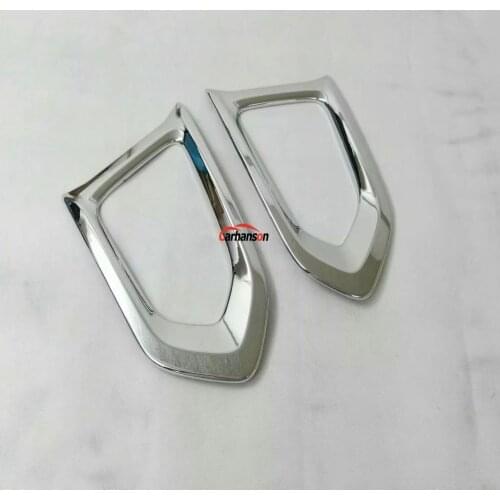 For Car Styling Sticker Nissan Patrol Y62 Accessories Front Fog Light Cover Chrome Front Foglight Covers Moulding Trim 2016-2019