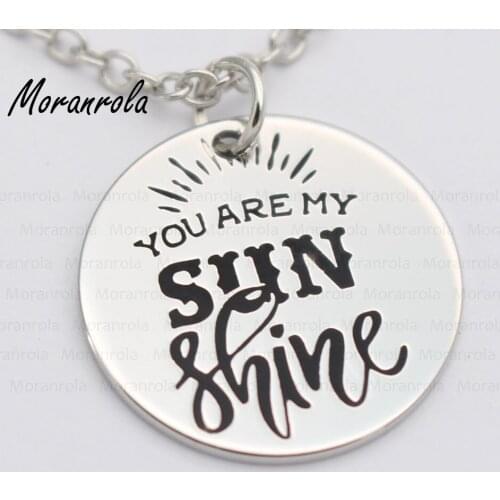 New arried" You Are My Sunshine" Copper necklace Keychain,charm Hand Stamped Jewelry Gift for Loved one Valentines Day Necklace