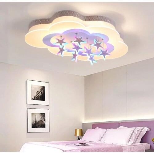 New Ceiling Lights Girl Children Room Bedroom Modern LED Lighting Surface Mount Remote Control Indoor Lamp Lampara Techo
