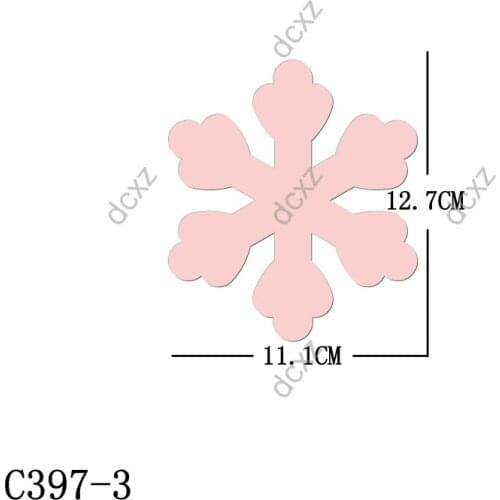 New Christmas snowflake Wooden die Scrapbooking C-397-3 Cutting Dies Multiple sizes