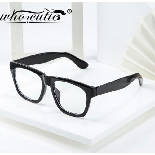 WHO CUTIE 2020 Fashion Anti Blue Light Blocking Square Glasses Frame Women Men Brand Optical Clear Lens Computer Eyeglasses S207
