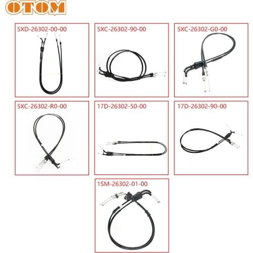 OTOM Motorcycle Throttle Cable Accelerator Pull Line Tension Straight Head Oil Hoses Wire Fuel Pipes For YAMAHA YZ250F WR250FX