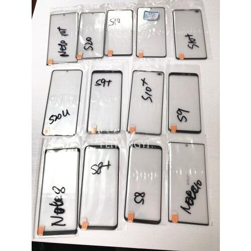 50pcs/Lot A Quality Front Outer Glass Lens with OCA for Samsung Galaxy S10 S20 Plus Note10 9 8 S8 PLUS S9 PLUS Touch Screen LCD