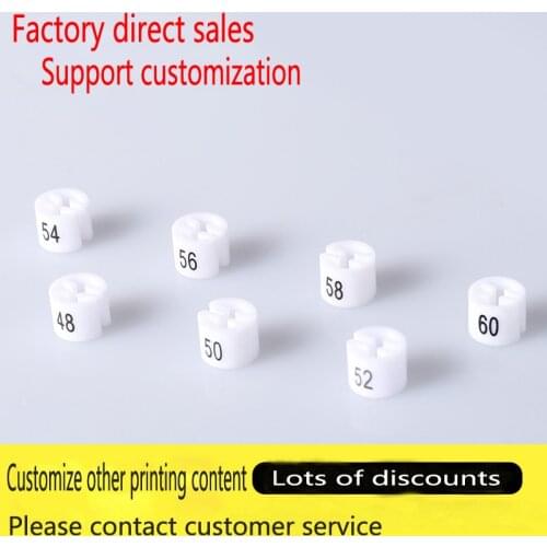 Spot Plastic Size Circle White Background Black Letter Round Size Buckle Four-tooth Size Grain Clothing Label Size Marker