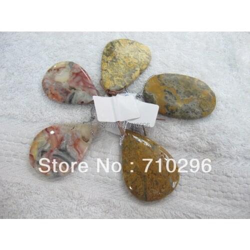 10 pcs/lot Natural Crazy Agat e Pendants Approx 30-52 mm Natural everlast Jewelry Pendant