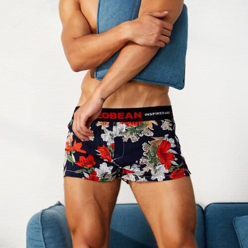 Cotton Sexy Men Boxer Soft Breathable Underwear Men comfortable Panties Print Man Boxer shorts Homme Underpants
