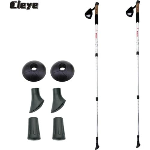 JoShock CLEYE Outdoor Products Cork Straight Grip Handle Trekking Poles/Sticks. Ultralight Aluminum Alloy Material