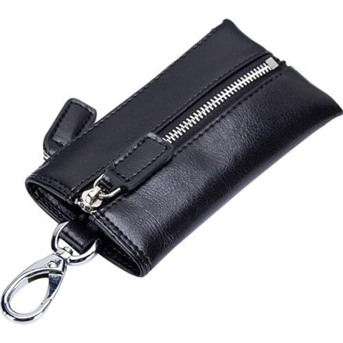 Vintage Multifunction Key Wallet Organizer Genuine Leather Coin Purse Men Car Key Wallets Women Cards Key Holder Cowhide Case