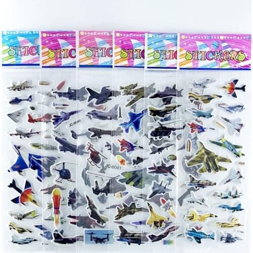 12 Sheets/Set Fighter Pattern Waterproof Cartoon Stickers For Boy Military Fans Scrapbook Toys