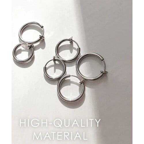 Retractable Earrings Stainless Steel Ear Clips No Pierced Earrings Jewelry LB
