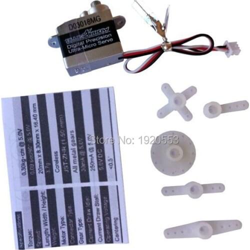 WLtoys K130-009 Upgrade Metal Servo Bluearraow D03018MG 3.7g Digital Servos Parts For Wltoys XK K130 3D 6G 6CH RC Helicopter