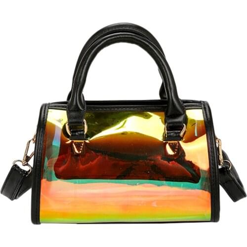 Woman Bag Fashion Lady Transparent Jelly Handbag Shoulder Messenger+Clutch ladies hand bags sac a main femme de marque soldes