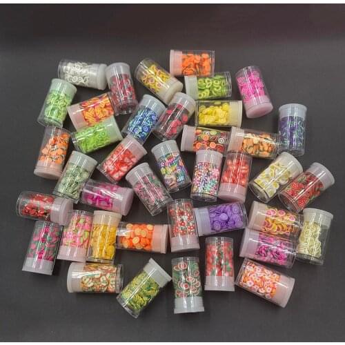 1 Box Fruit Candy Flower Slices Polymer Hot Clay Colorful Sprinkles for Crafts DIY Nail Art Decoration Slime Filling Accessories