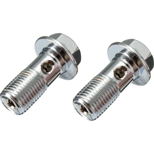 2x Motorcycle Stainless Brake Banjo Bolt M10 x 1.0mm Caliper Master Cylinder