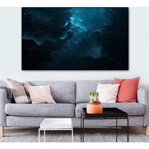 Abstract Space Nebula Canvas Poster Clouds Galaxy Wall Art Pictures For Living Room Bedroom Modern Home Decoration Painting
