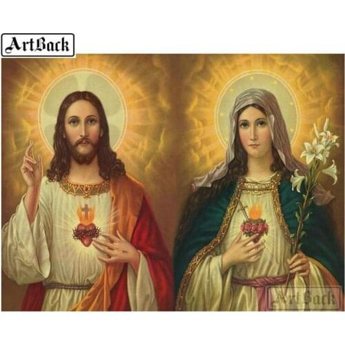 5d diy diamond painting jesus full square drill home decor 3D resin diamond cross stitch religious picture