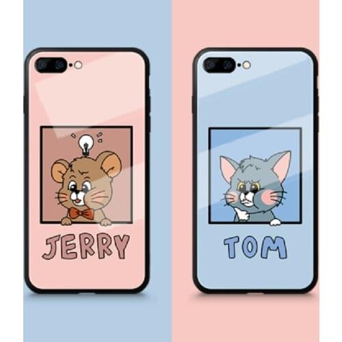 BONVAN Tempered Glass Case For Samsung Galaxy M10 M20 M30 M30S Hard Cover For Samsung A40S A20 A30 Cute Cartoon Couqe Capa