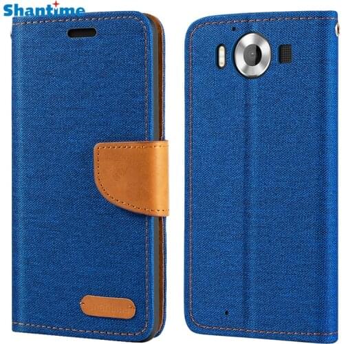 Oxford Leather Wallet Case For Microsoft Lumia 950 With Soft TPU Back Cover Magnet Flip Case For Microsoft Lumia 950