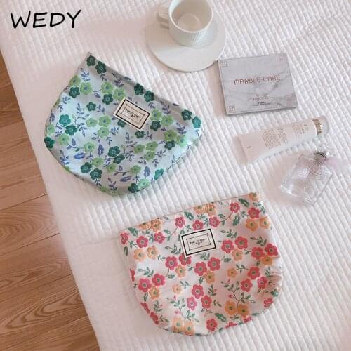 Retro Floral Cosmetic Bag For Women Makeup Storage Bag Travel Makeup Bags Jacquard Fabric Beauty Case Cosmetics Toiletry Pouch