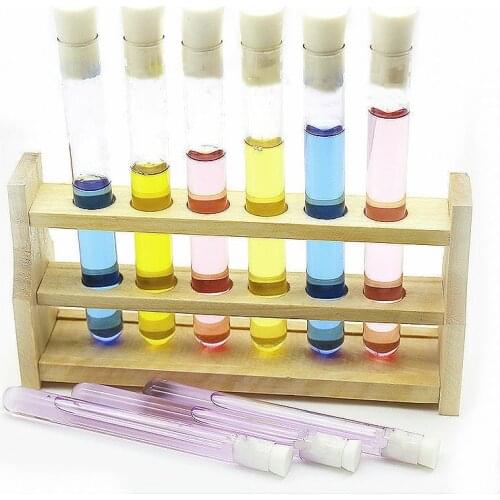 Wooden Stand Wooden Colorimetric Tube Holder 25 ml * 6 Hole Laboratory Supplies Test Tube Stand Hole Diameter 21 mm