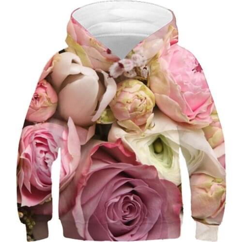Kids Fashion 3D Hoodies Flower Rose Panda Lion Snake Black Hole Printing Boys Girls Hooded Sweatshirts Children Pullover Clothes