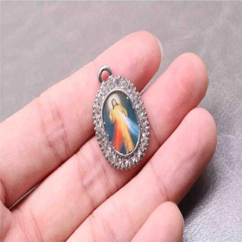 Catholic Water Brick Virgin Mary Icon Medal, Charm Christ Paladin Icon Water Brick Medal
