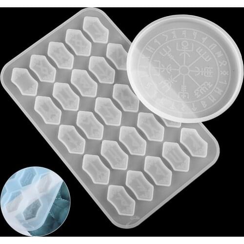 2pcs Epoxy Resin Mold Divination Disc Silicone Mould DIY Handmade Craft Kit Fashion Jewelry Tools & Accessories