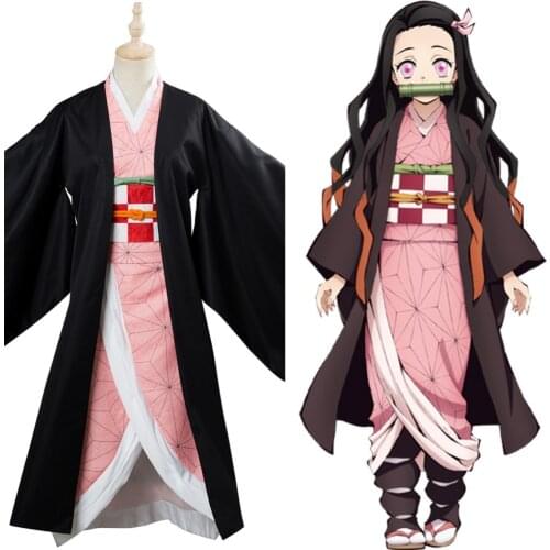 Blade of Demon Destruction Cosplay Costume Kimono Outfit Uniform Halloween Carnival Costumes