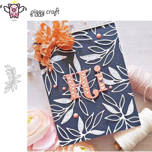 Piggy Craft metal cutting dies cut die mold Leaf strip decoration Scrapbook paper craft knife mould blade punch stencils dies