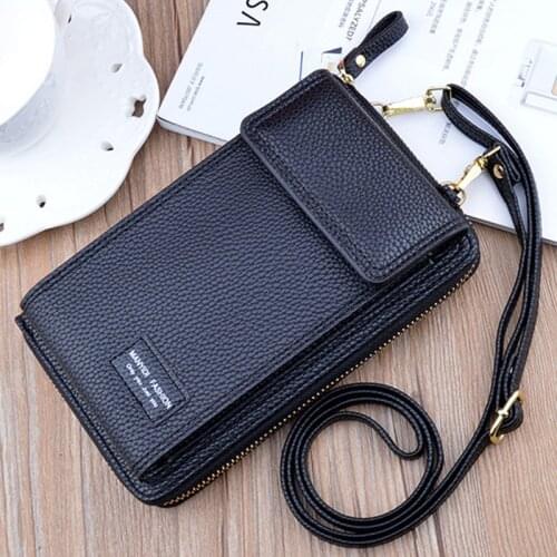 Multi-Function Messenger Shoulder Bag Women Crossbody Cell Phone Bags With Card Holder Ladies Purse Leather Mini Handbags Female