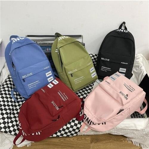 New Fashion Backpacks Trendy Reflective Women Backpack Cool Letters School Bags For College Student Casual Daily Shoulder Bags