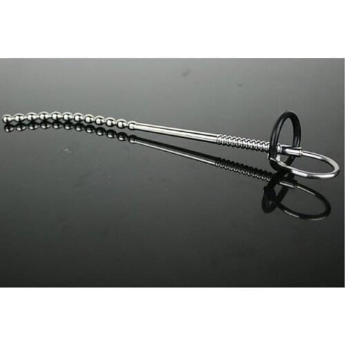 Male Stainless Steel Penis Urethral Long Urethral Beads Penis Joy Stick Training Rider Penis Plug