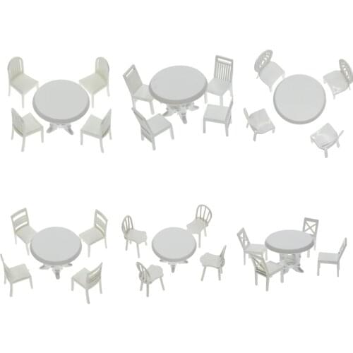 1/20 Scale Diorama Table Chairs Kitchen Furniture Set Kits Life Scene Decor