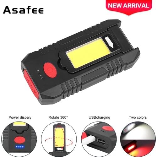 2019 New COB LED Magnetic Work Light Car Garage Mechanic Home Rechargeable Torch Lamp USB Charging LED Flash Light Outdoor Sport