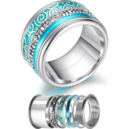 Legenstar 2020 New Stainless Steel Rings Women Interchangeable Rotation Weddding Ring Rotatable Bagues Luxury Jewelry Gift