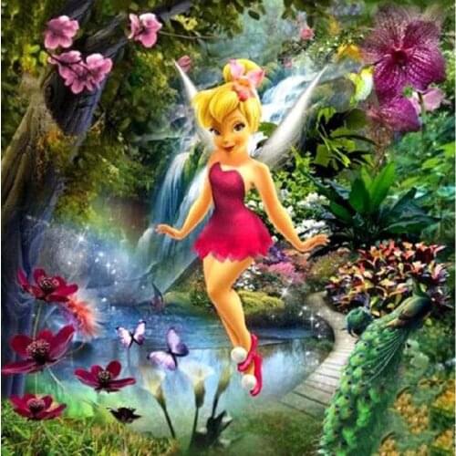 New Style 5D DIY Diamond Painting Full Square&Round Drill "butterfly fairy" 3D Embroidery Cross Stitch gift Home Decor