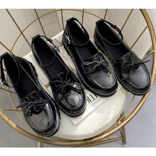 British style soft leather Japanese jk uniform shoes retro college style lolita shoes female Mary Jane shoes kawaii shoes loli