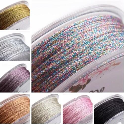 30m Polyester Braided Cord Metallic Cord Rope Thread String Strap DIY Necklace Bracelet Rope Tag Tassel Line Gift Decoration