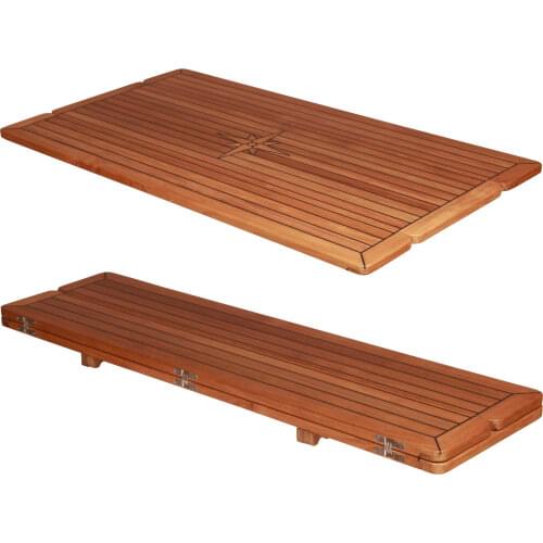 Folding Wing Teak Table Top With Two Wings Nautic Star 4 Sizes Marine Boat RV